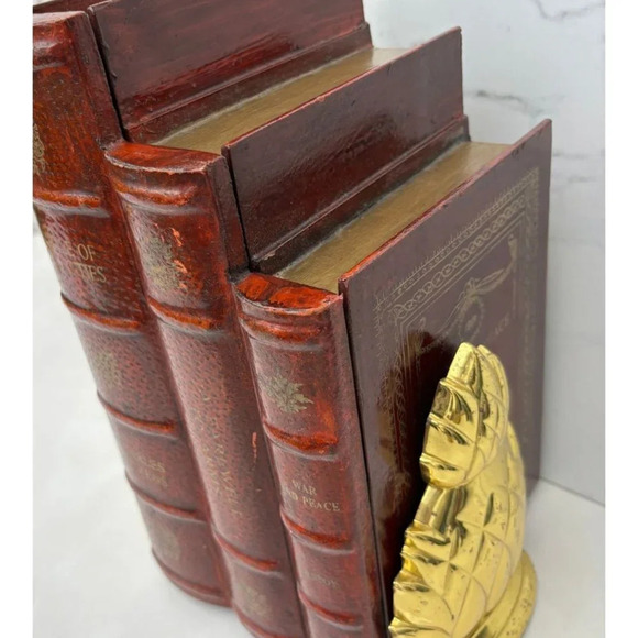 Vintage Solid Brass 2 Pineapple Shape Bookmarks Shelf Gold Size 7"x4" - Picture 10 of 10